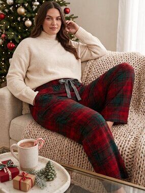 Wind River Plaid Pajama Pants Red Green Holiday Cozy Size Large